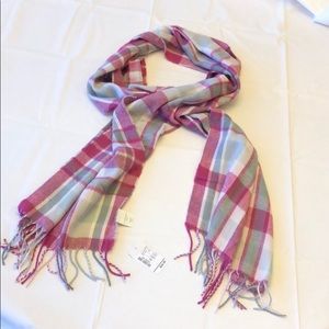 Christopher and Banks pink plaid scarf